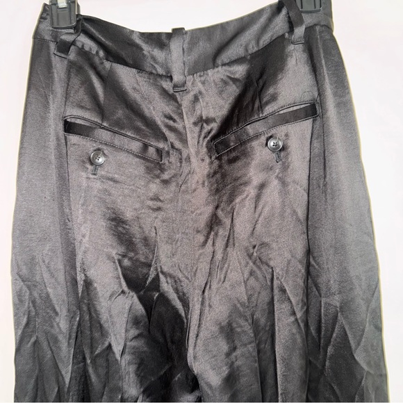Madewell Petite Black The Harlow Wide Leg Pant in Satin Size 0P - Picture 10 of 13